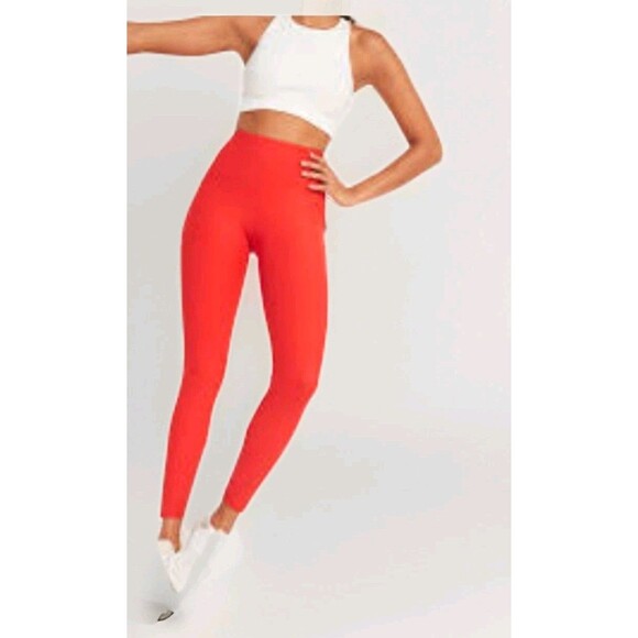 Old Navy Active Powersoft Leggings Coral Size S Gym Lounge Workout - Picture 1 of 7